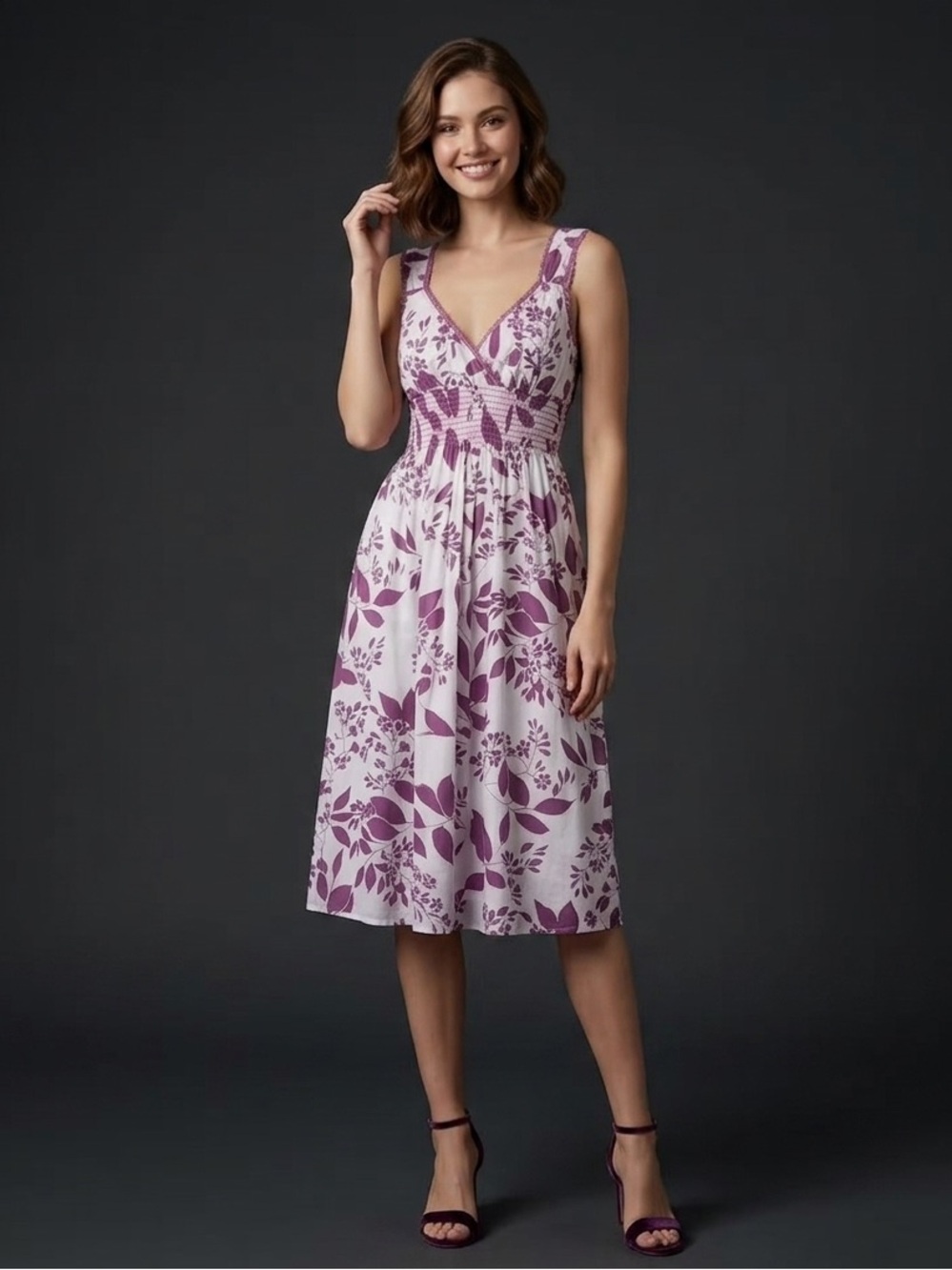 Floral V-Neck Dress